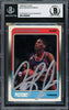 Dennis Rodman Autographed 1988 Fleer Rookie Card #43 Detroit Pistons Beckett BAS #14059467