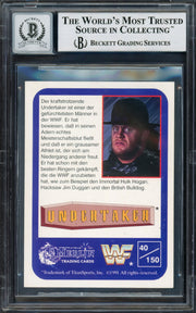 Undertaker Autographed 1991 Merlin WWF German Rookie Card #40 Auto Grade Gem Mint 10 Beckett BAS #14057834