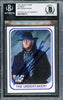 Undertaker Autographed 1991 Merlin WWF German Rookie Card #40 Beckett BAS #14058772