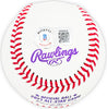 Salvador Perez Autographed Official 2021 All Star Game Logo Game Baseball Kansas City Royals Beckett BAS Witness Stock #216044