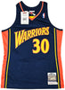 Stephen Curry Autographed Blue Authentic Mitchell & Ness 2009-10 Golden State Warriors Rookie Jersey Size 44 (L) JSA Stock #216029
