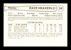 Dave Heaverlo Autographed 1977 Cramer Card #41 Phoenix Giants SKU #231213