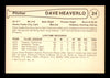 Dave Heaverlo Autographed 1977 Cramer Card #41 Phoenix Giants SKU #231214