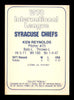 Ken Reynolds Autographed 1978 TCMA Card #47 Syracuse Chiefs SKU #231346