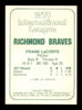 Frank LaCorte Autographed 1978 TCMA Card #120 Richmond Braves SKU #231359