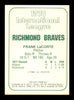Frank LaCorte Autographed 1978 TCMA Card #120 Richmond Braves SKU #231360