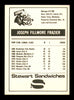 Joe Frazier Autographed 1975 Stewart Sandwiches Card Tidewater Tides SKU #231465