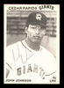 John Henry Johnson Autographed 1975 TCMA Rookie Card #14 Cedar Rapids Giants SKU #231533