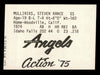 Rance Mulliniks Autographed 1975 TCMA Rookie Card #10 Quad City Angels SKU #231591