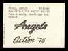 Carlos Perez Autographed 1975 TCMA Rookie Card #16 Quad City Angels SKU #231597