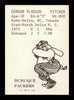Gordon Gordie Pladson Autographed 1976 TCMA Card Dubuque Packers SKU #231655