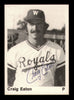 Craig Eaton Autographed 1976 TCMA Rookie Card Waterloo Royals SKU #231659