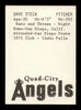 Dave Steck Autographed 1976 TCMA Rookie Card Quad City Angels SKU #231683