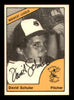 David Dave Schuler Autographed 1977 TCMA Rookie Card Waterloo Indians SKU #231698