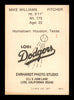 Mike Williams Autographed 1977 TCMA Card Lodi Dodgers SKU #231704