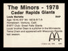 Lou Marietta Autographed 1978 TCMA Rookie Card #240 Cedar Rapids Giants SKU #231718