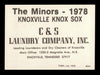 Larry Monroe Autographed 1978 TCMA Card #44 Knoxville Knox Sox SKU #231720