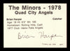 Brian Harper Autographed 1978 TCMA Rookie Card #277 Quad City Angels SKU #231734