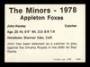 John Hanely Autographed 1978 TCMA Rookie Card #345 Appleton Foxes SKU #231750