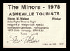 Steve Nielsen Autographed 1978 TCMA Rookie Card #187 Ashville Tourists (Signed Twice) SKU #231755