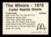 Craig Landis Autographed 1978 TCMA Rookie Card #242 Cedar Rapids Giants SKU #231758