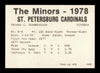 Tom Chamberlain Autographed 1978 TCMA Rookie Card #95 St. Petersburg Cardinals SKU #231772