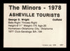 George Wright Autographed 1978 TCMA Rookie Card #201 Ashville Tourists SKU #231782