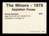 Dewey Robinson Autographed 1978 TCMA Rookie Card #335 Appleton Foxes SKU #231790