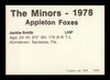 Jackie Smith Autographed 1978 TCMA Rookie Card #324 Appleton Foxes SKU #231803