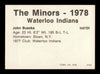 John Buszka Autographed 1978 TCMA Rookie Card #152 Waterloo Indians SKU #231808
