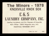 Marv Foley Autographed 1978 TCMA Card #30 Knoxville Knox Sox SKU #231810