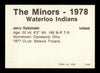 Jerry Dybzinski Autographed 1978 TCMA Rookie Card #149 Waterloo Indians SKU #231830