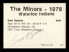 Samuel Sam Spence Autographed 1978 TCMA Card #127 Waterloo Indians SKU #231837