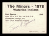 Samuel Sam Spence Autographed 1978 TCMA Card #127 Waterloo Indians SKU #231838