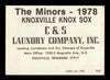 Joe Gates Autographed 1978 TCMA Card #32 Knoxville Knox Sox SKU #231844