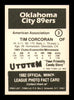 Tim Corcoran Autographed 1982 TCMA Rookie Card #3 Oklahoma City 89ers SKU #231870