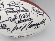 Super Bowl MVP's Autographed Official White Wilson NFL Football With 16 Signatures including Joe Namath PSA/DNA #AB10152