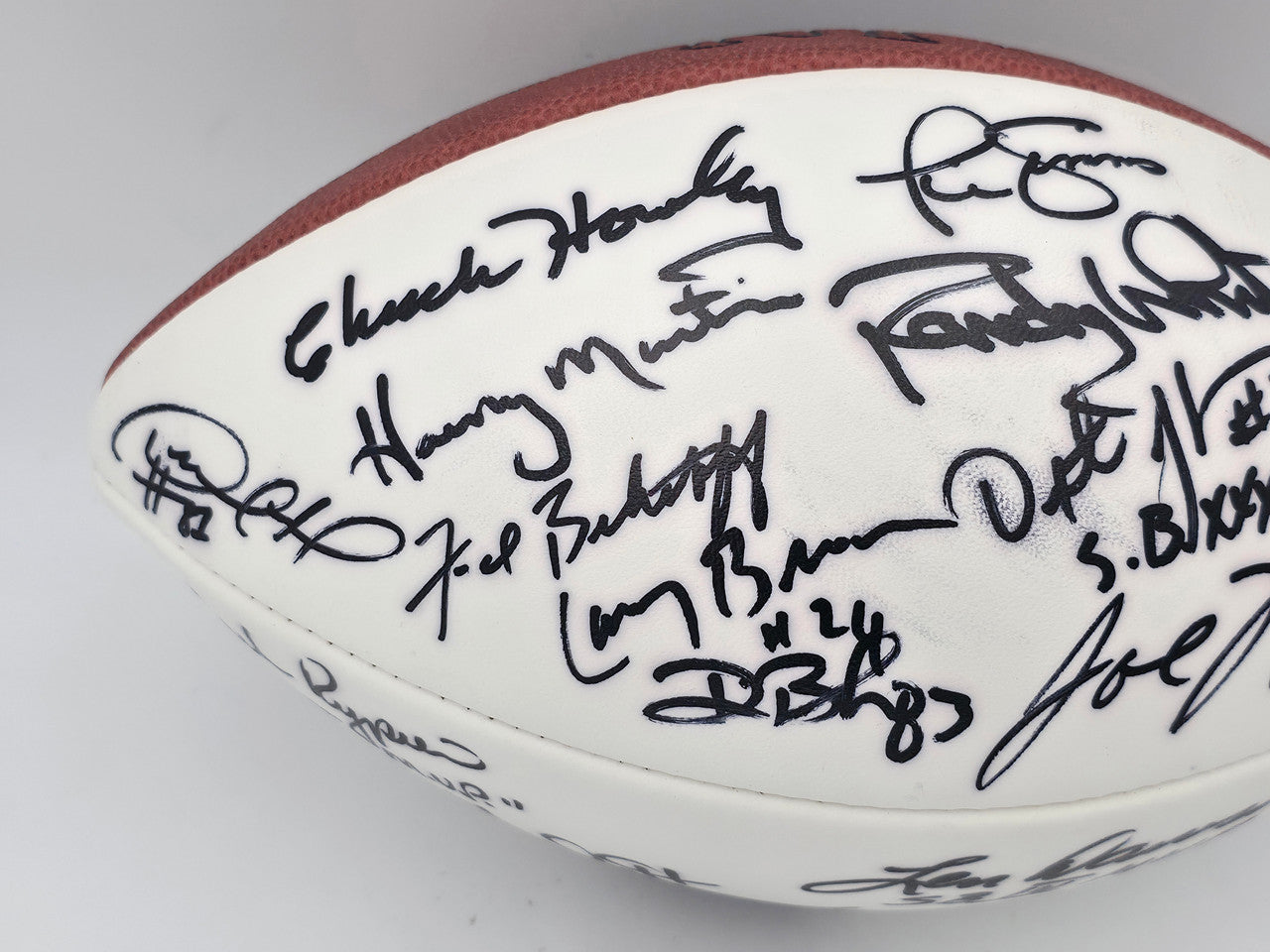 Super Bowl MVP's Autographed Official White Wilson NFL Football With 16 Signatures including Joe Namath PSA/DNA #AB10152