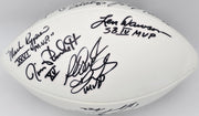 Super Bowl MVP's Autographed Official White Wilson NFL Football With 16 Signatures including Joe Namath PSA/DNA #AB10152