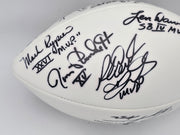 Super Bowl MVP's Autographed Official White Wilson NFL Football With 16 Signatures including Joe Namath PSA/DNA #AB10152