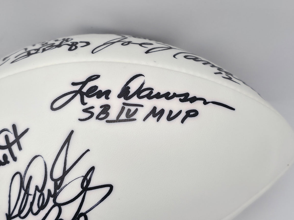 Super Bowl MVP's Autographed Official White Wilson NFL Football With 16 Signatures including Joe Namath PSA/DNA #AB10152