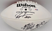 Super Bowl MVP's Autographed Official White Wilson NFL Football With 16 Signatures including Joe Namath PSA/DNA #AB10152