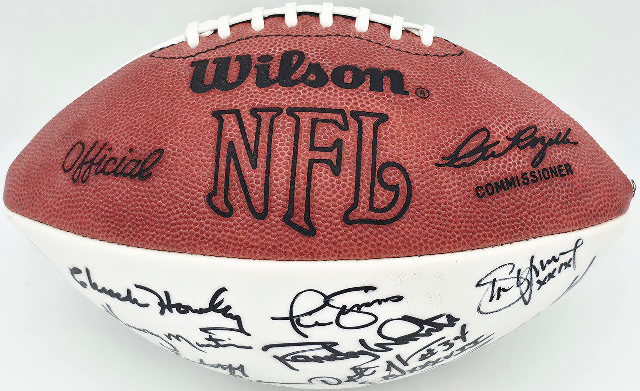 Super Bowl MVP's Autographed Official White Wilson NFL Football With 16 Signatures including Joe Namath PSA/DNA #AB10152