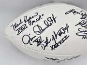 Super Bowl MVP's Autographed Official White Wilson NFL Football With 16 Signatures including Joe Namath PSA/DNA #AB10151