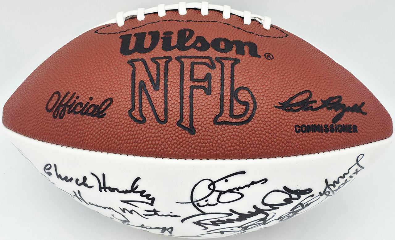 Super Bowl MVP's Autographed Official White Wilson NFL Football With 16 Signatures including Joe Namath PSA/DNA #AB10151