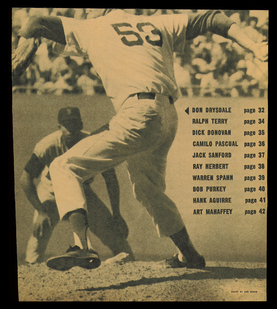 Don Drysdale Autographed 8x9 Magazine Page Photo Los Angeles Dodgers Beckett BAS QR #BM37514