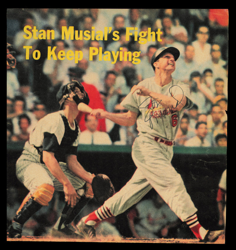Stan Musial Autographed 9x8.5 Magazine Page Photo St. Louis Cardinals SKU #232174