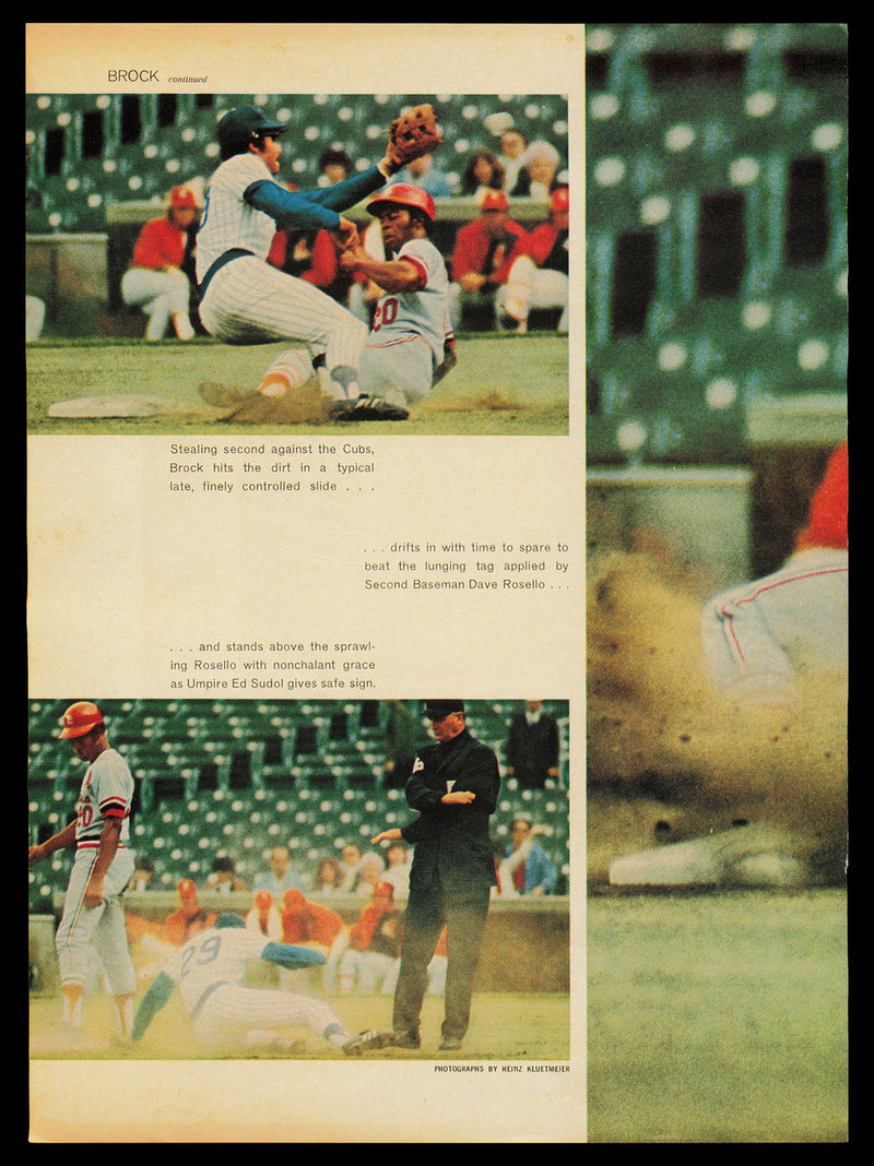 Lou Brock Autographed 8x11 Magazine Page Photo St. Louis Cardinals SKU #232430