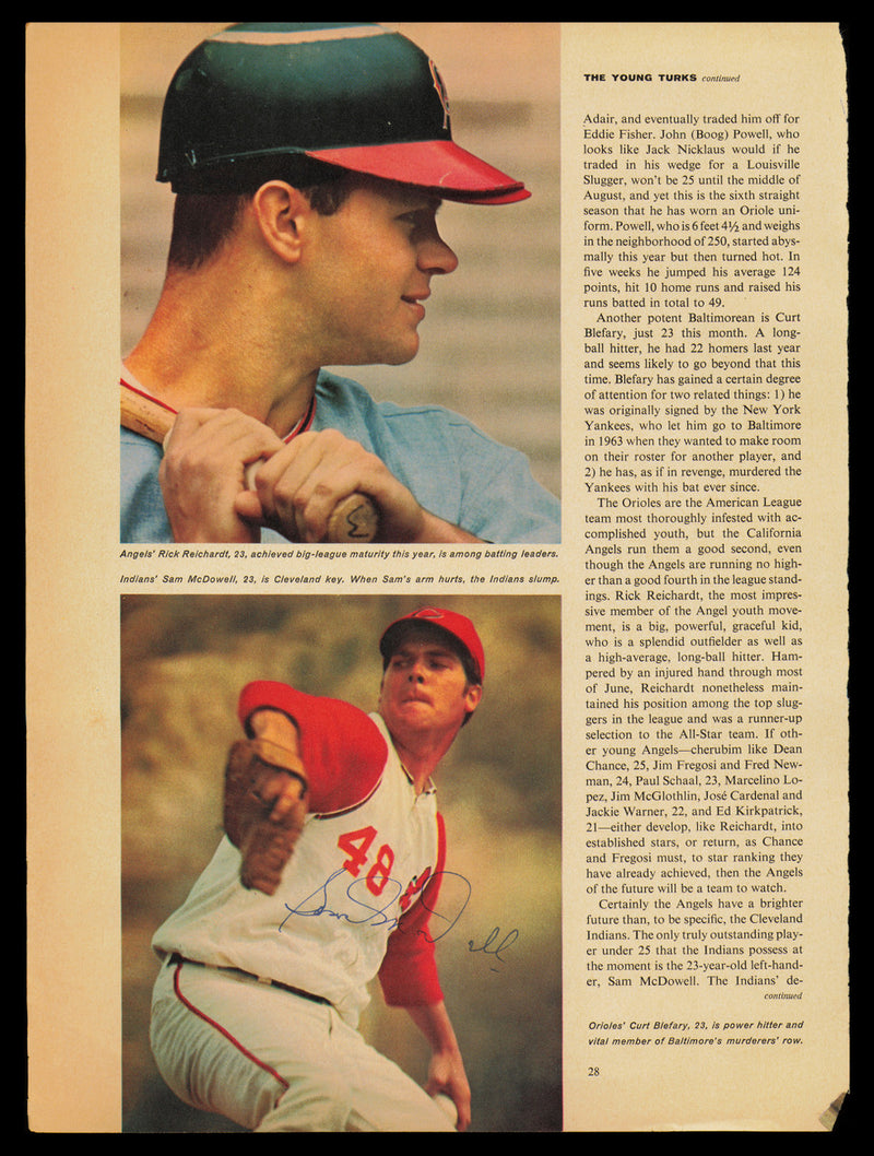 Tony Oliva & Rick Reichardt Autographed 8.5x8.5 Magazine Page Photo SKU #232486