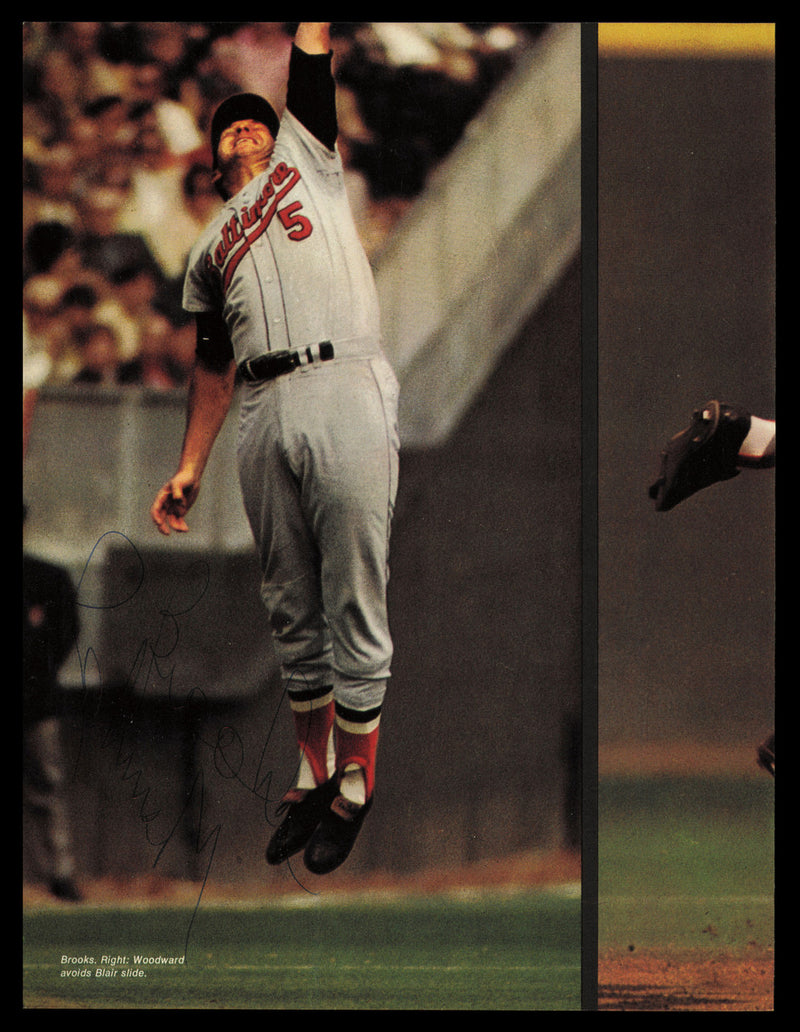 Brooks Robinson & Frank Quilici Autographed 8x11 Magazine Page Photo Baltimore Orioles SKU #232522